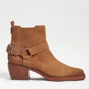 SAM EDELMAN Bellamie Tan Suede Ankle Boot NEW Womens Size 7